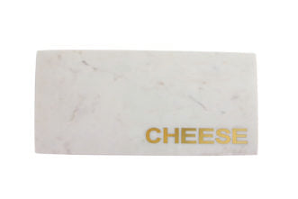 White Marble & Gold Cheese Board